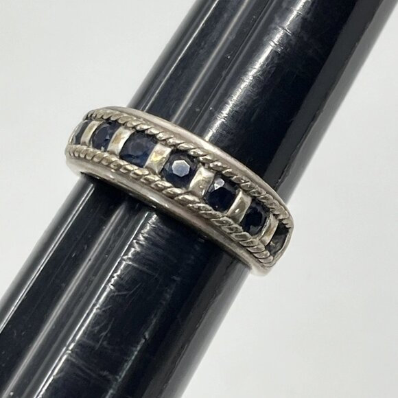 Vintage Estate CNA Signed Sterling Silver & Genuine Blue Spinel Ring Sz 7 READ - Picture 1 of 8
